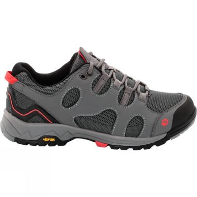 Zapatos Jack Wolfskin Crosswind Low Mujer Gris - Chile IJA269174